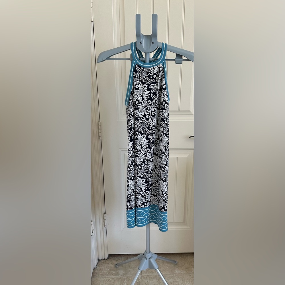 Max Studio Black and White Floral Dress Swimming Cover up